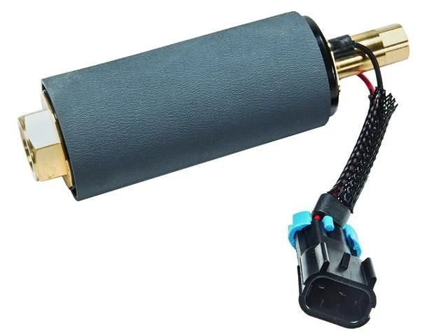 Quicksilver 8M0240950 fuel pump assembly for select Mercury 200HP and 225HP DFI outboards and vapor separator applications left angle