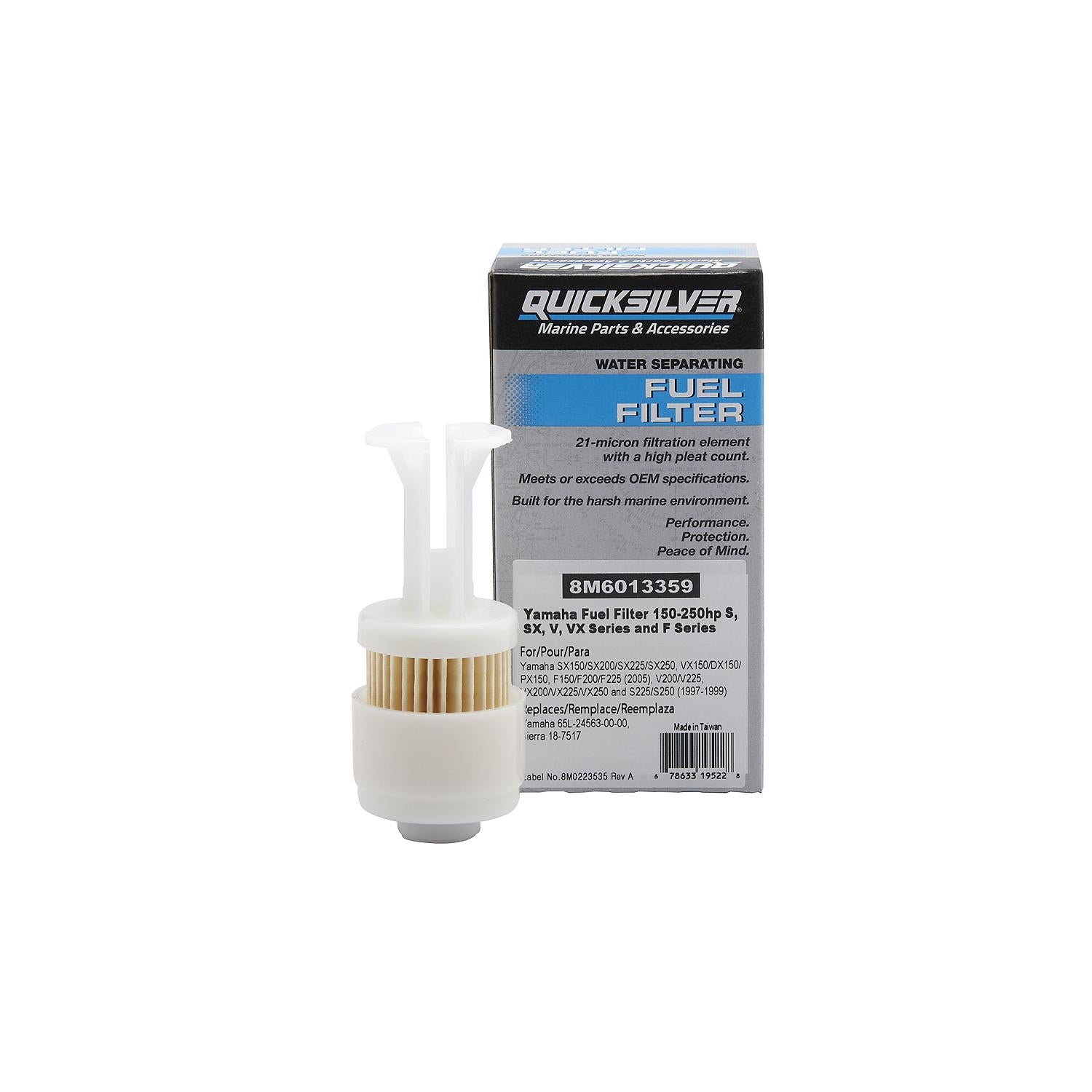 Quicksilver 8M6013359 fuel filter with retail box