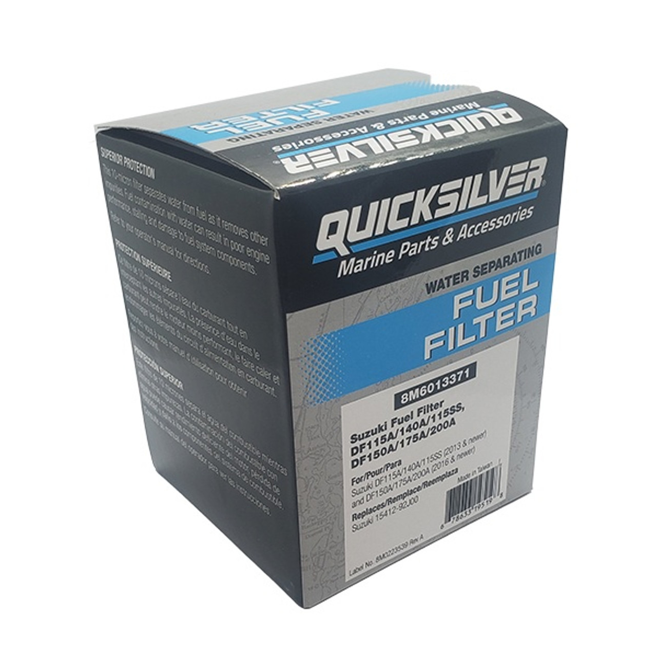 Quicksilver 8M6013371 fuel filter — Suzuki DF115A–DF200A