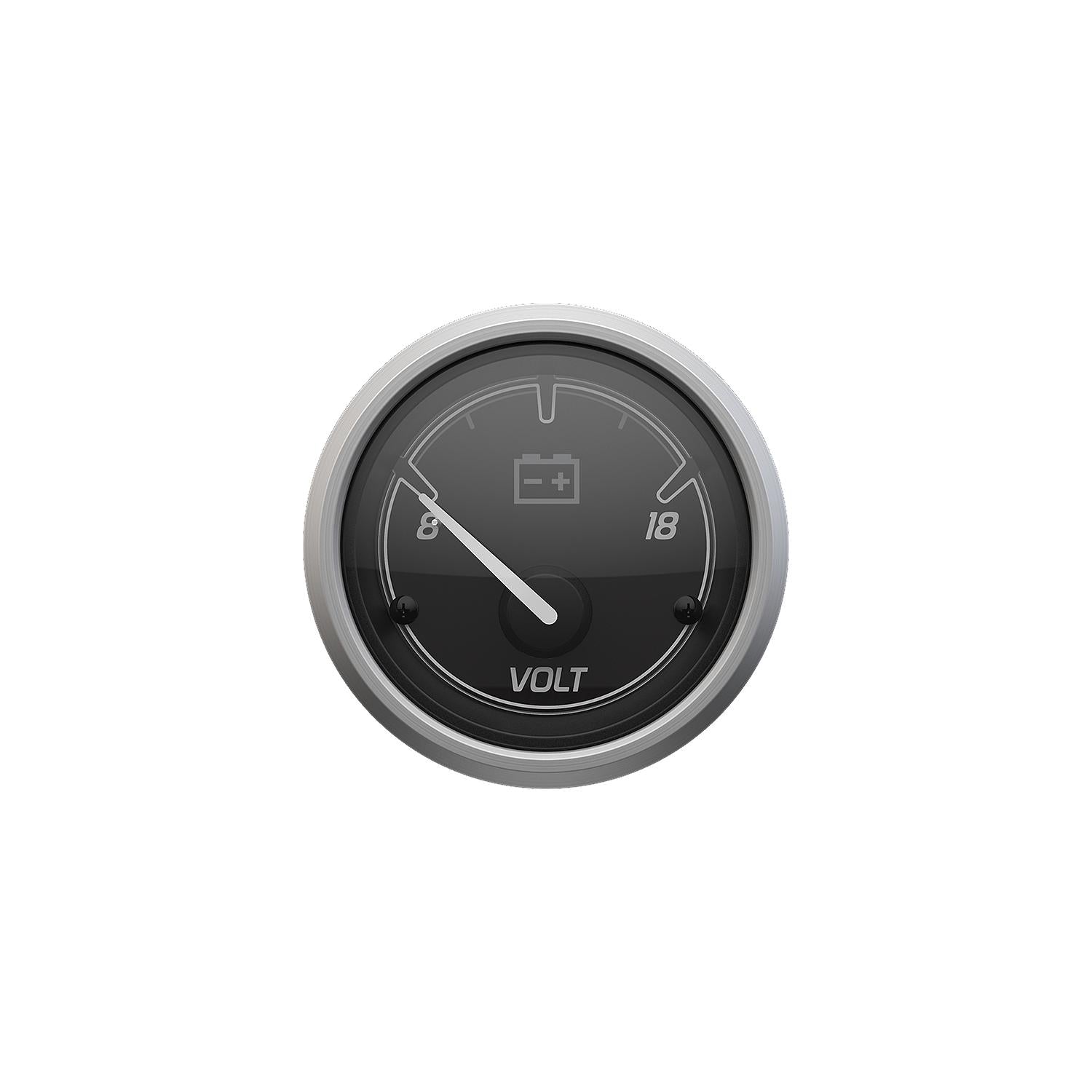 Mercury 0–18V volt gauge in Sport Black/Brushed finish, part 8M6020045