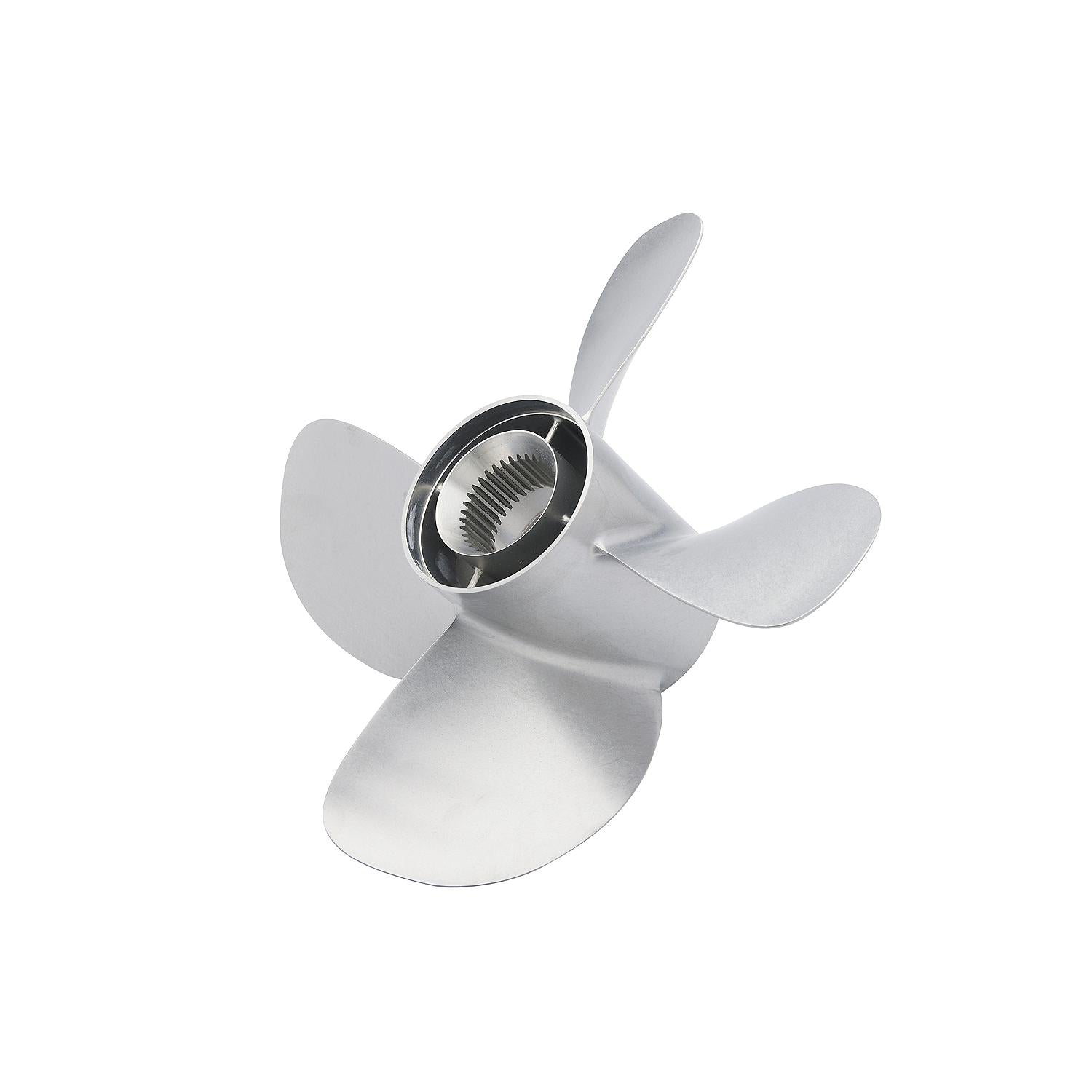 Mercury 8M8022360 Bravo Three Front 4-Blade 16x20 LH Stainless Steel Propeller Angle