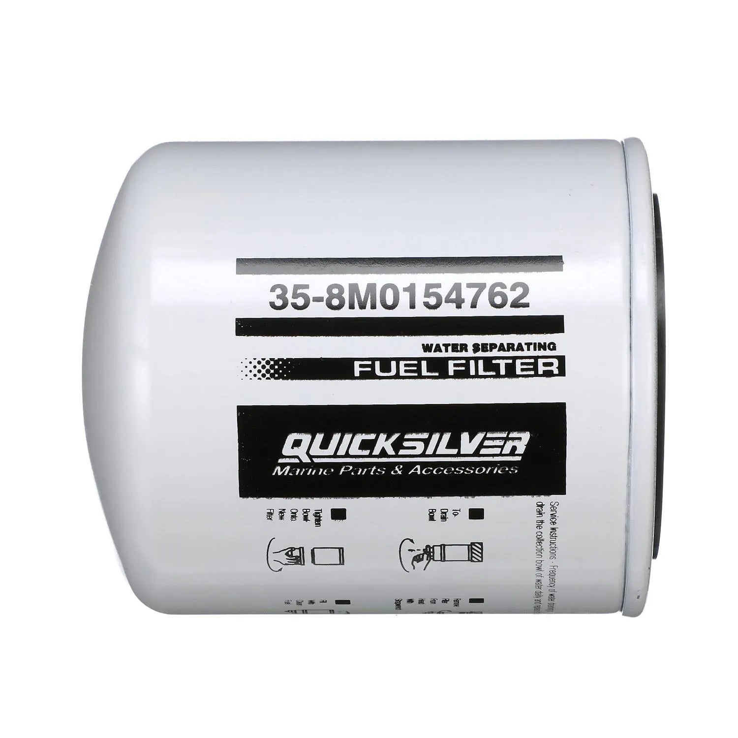 Mercury/Quicksilver 8M0154762 water‑separating fuel filter — 20 µm 90 GPH
