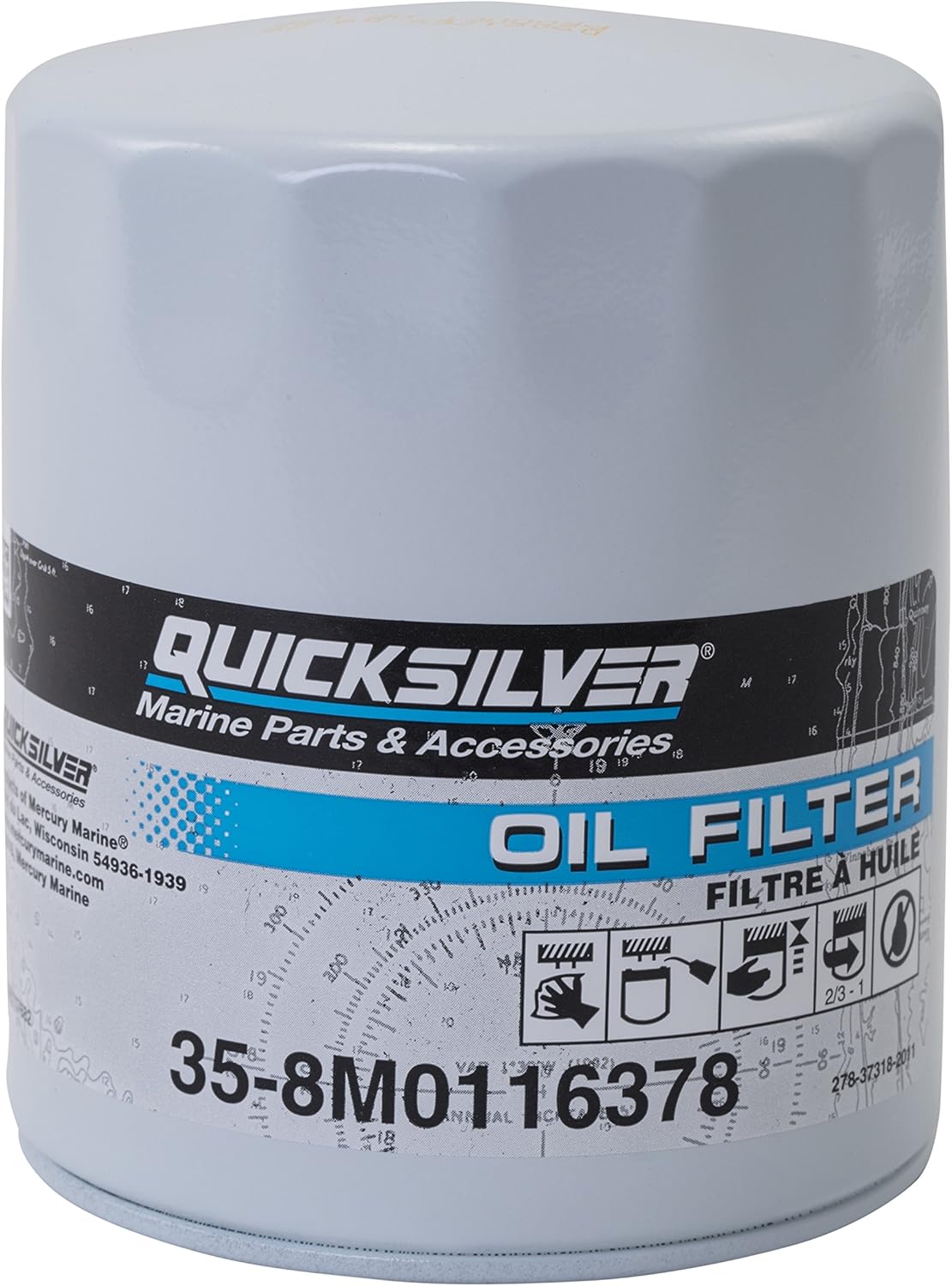 Quicksilver/Mercury Oil Filter MC Ford Engines 8M0116378