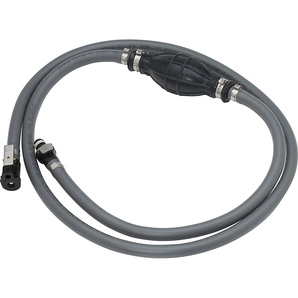 Attwood 93806YUS7 Yamaha marine fuel line kit with 3/8 inch by 6 foot hose primer bulb and sprayless connector