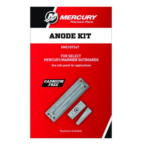 Mercury OEM Anode Kit (Alum) for Select Mercury/Mariner 40-60 & 75-115 HP Outboards 8M0107547