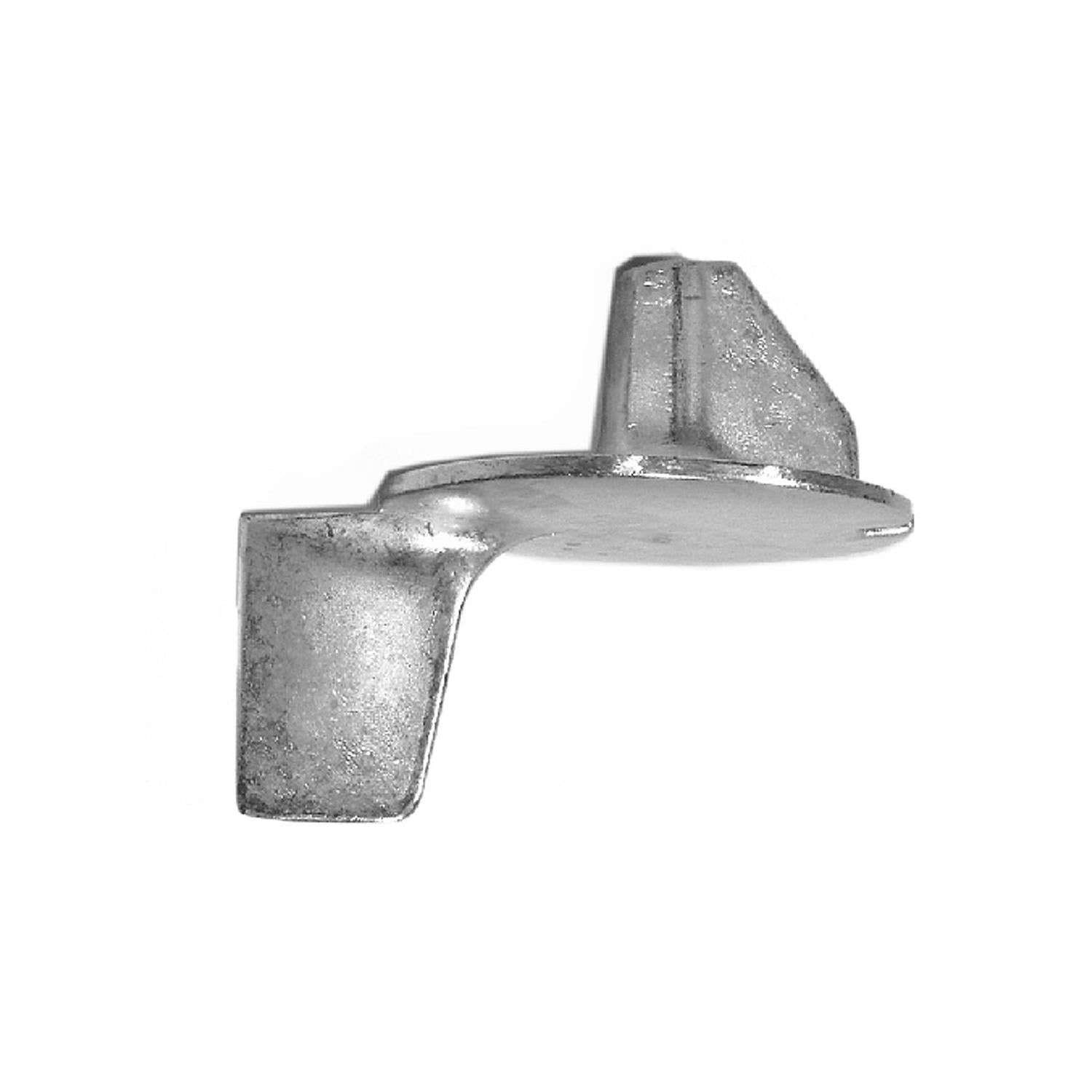 Mercury 98432T6 zinc trim tab anode plate underside product view