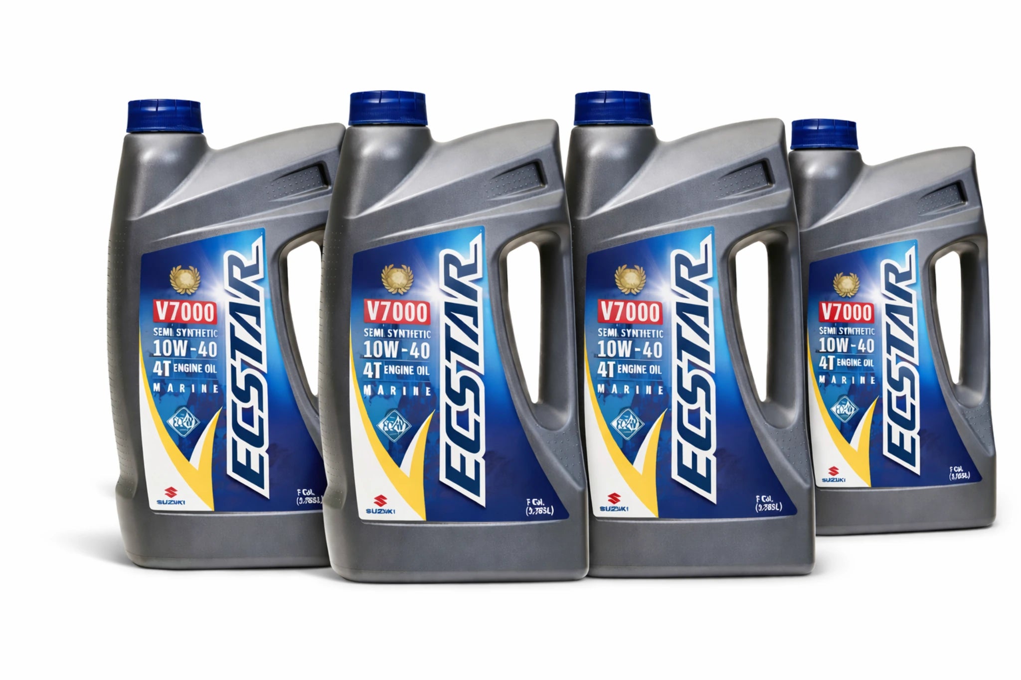 Suzuki 990C0-01E30-GLN ECSTAR V7000 10W-40 marine engine oil 4 gallons total