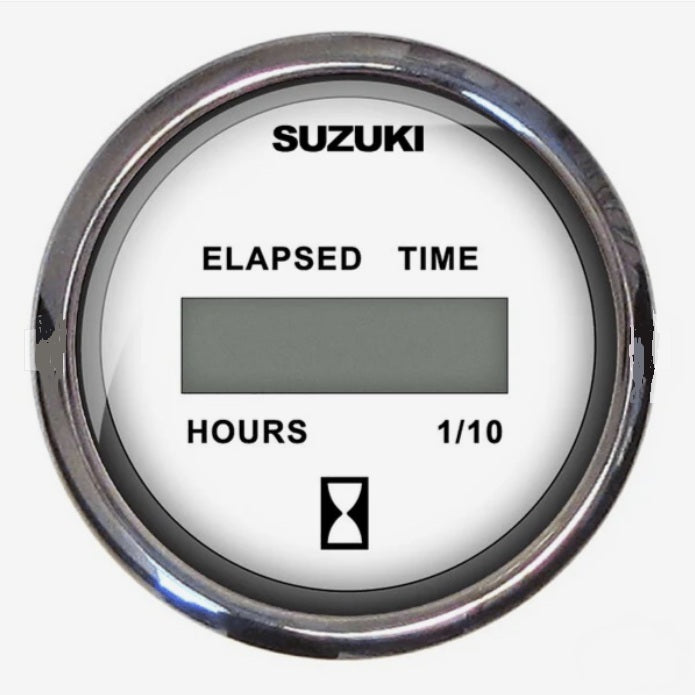 Suzuki 990C0-80110 2" Digital Hour Meter – White