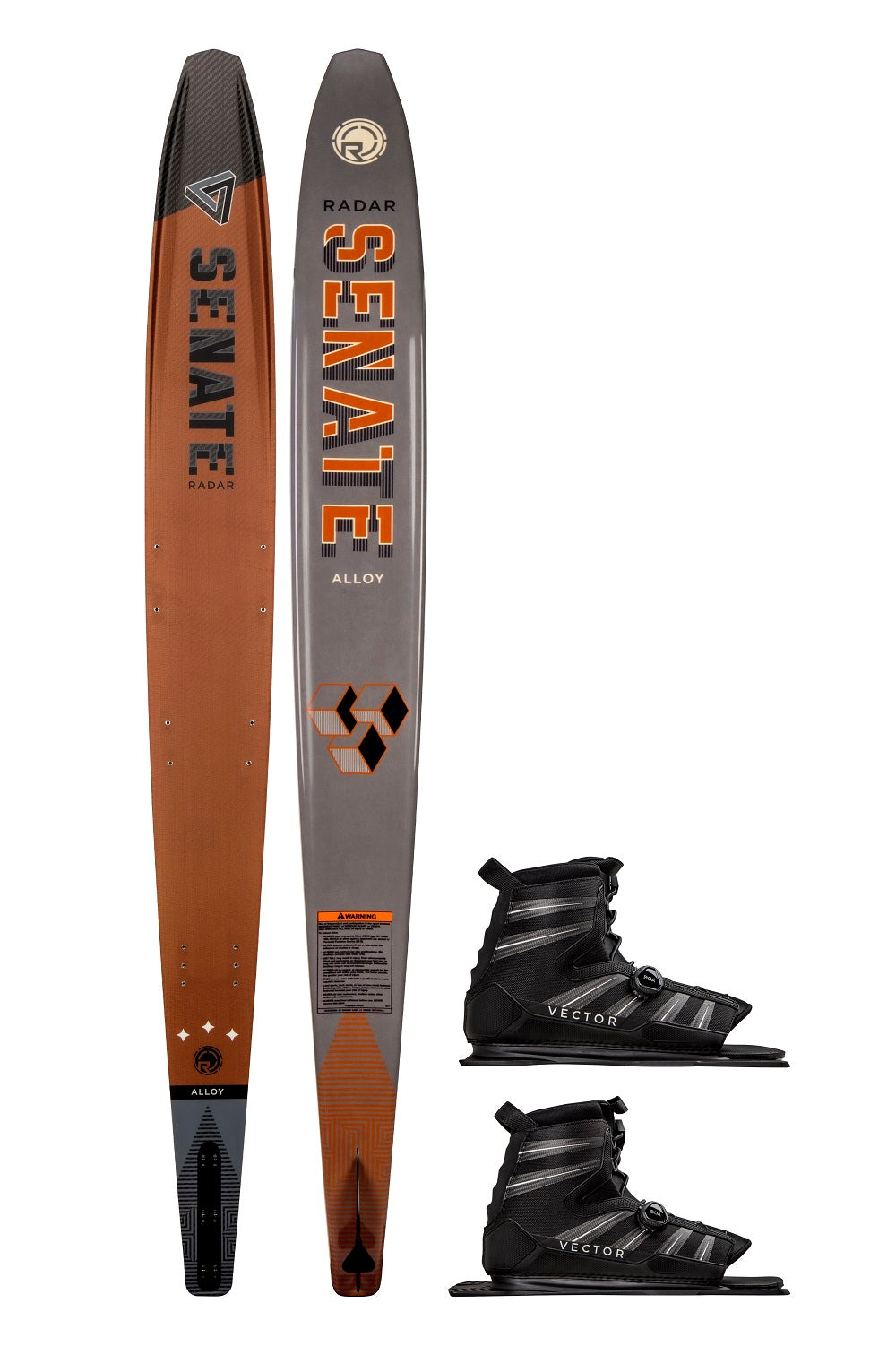Radar Alloy Senate Waterski w/ Double Vector Boa Boot