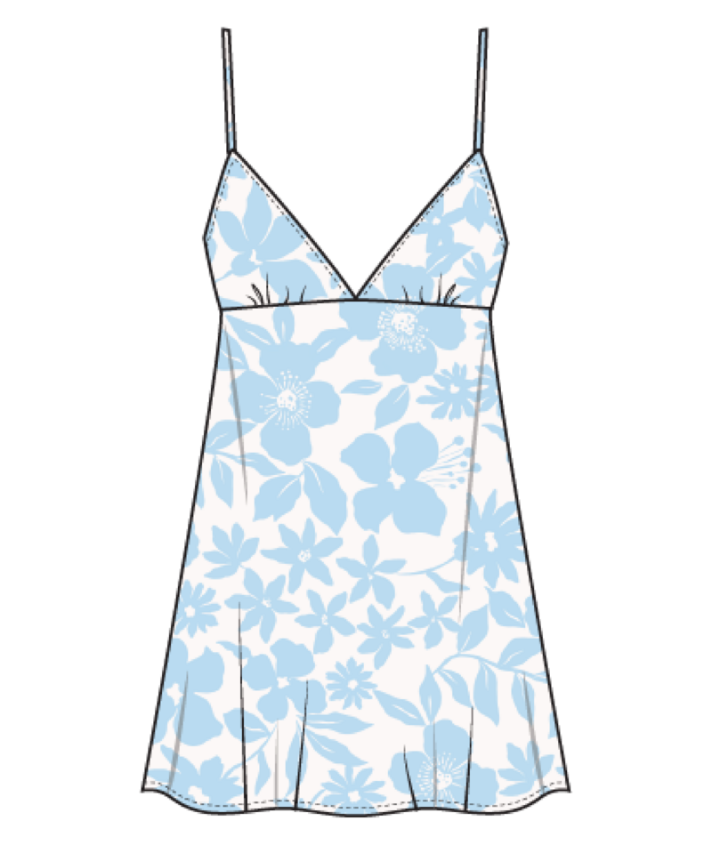 Billabong Women's Just Add Sun Mini Dress Blue/White Billabong Women's Just Add Sun Mini Dress Blue/White