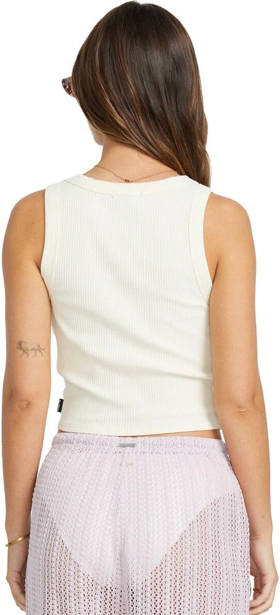 Billabong Women’s Rerun Knit Tank – Whitecap Knit Scoop Neck Tank Back
