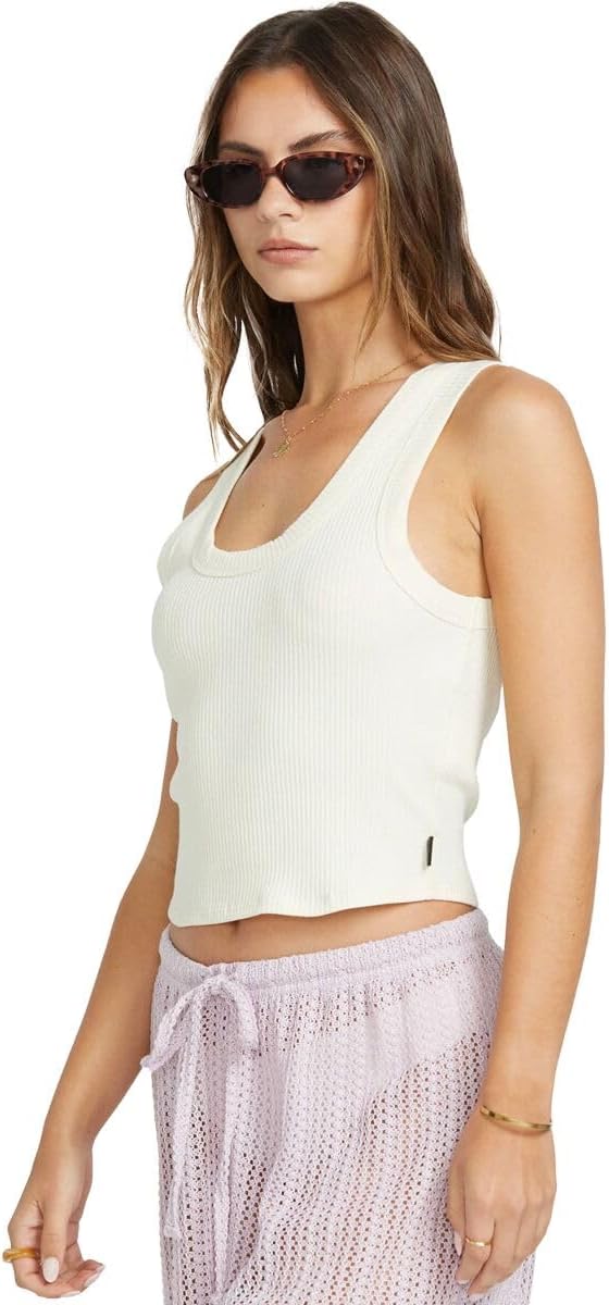 Billabong Women’s Rerun Knit Tank – Whitecap Knit Scoop Neck Tank Side