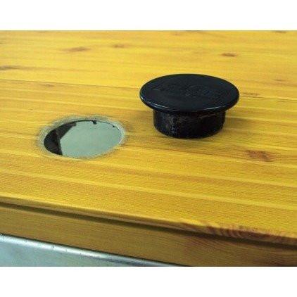 FLOE 2″ round dock cap plug fits the deck access hole above adjustable screw legs. OEM fit for FLOE docks.