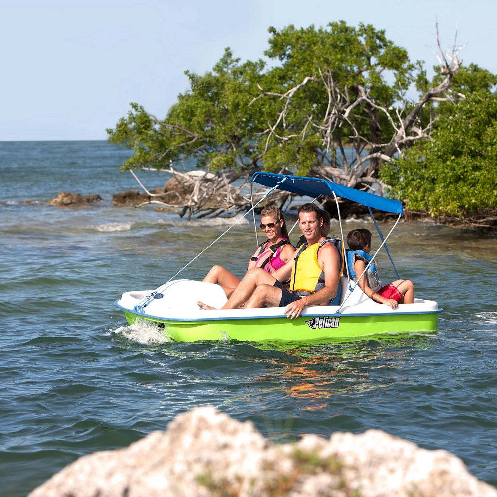 Pelican Monaco Deluxe Angler Boat (White / Lime)