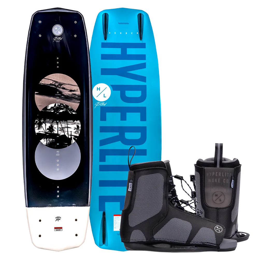 Hyperlite Sender Wakeboard Package with Remix Bindings JB O’Neill Signature