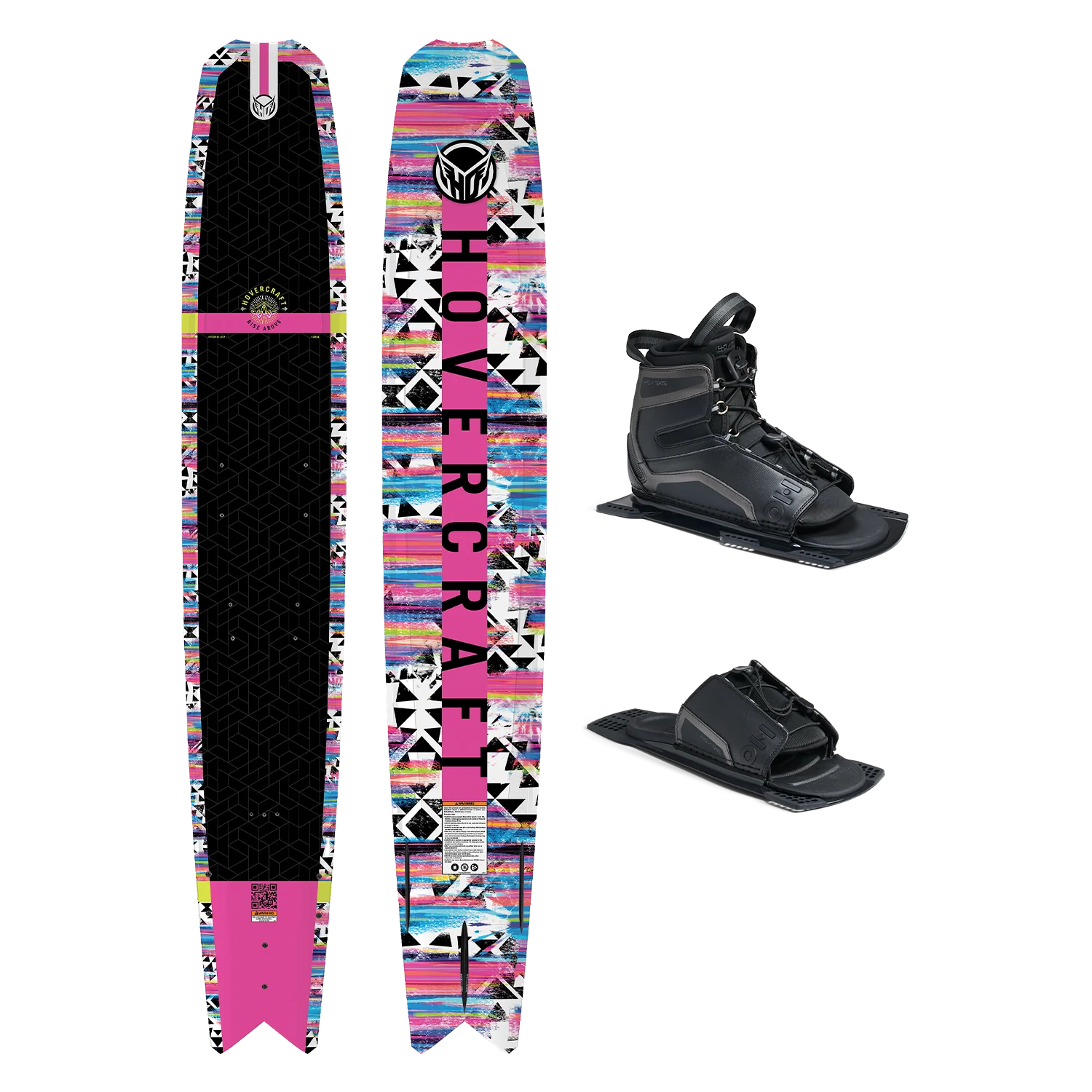 HO Sports 65 Hovercraft Tribal Pink waterski package with Stance UltraLite ARTP rear toe plate