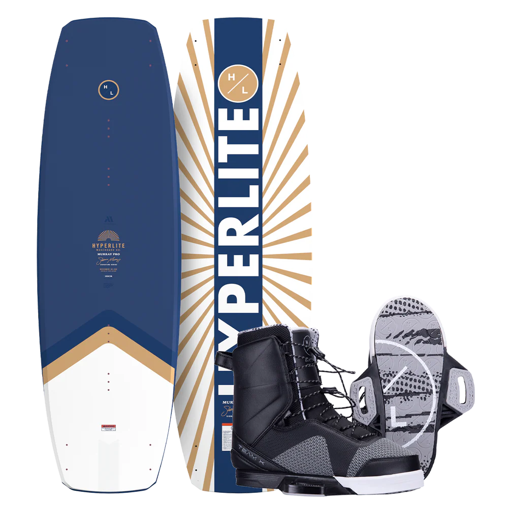 Hyperlite Murray Pro Wakeboard with Team X Bindings - Complete Set View