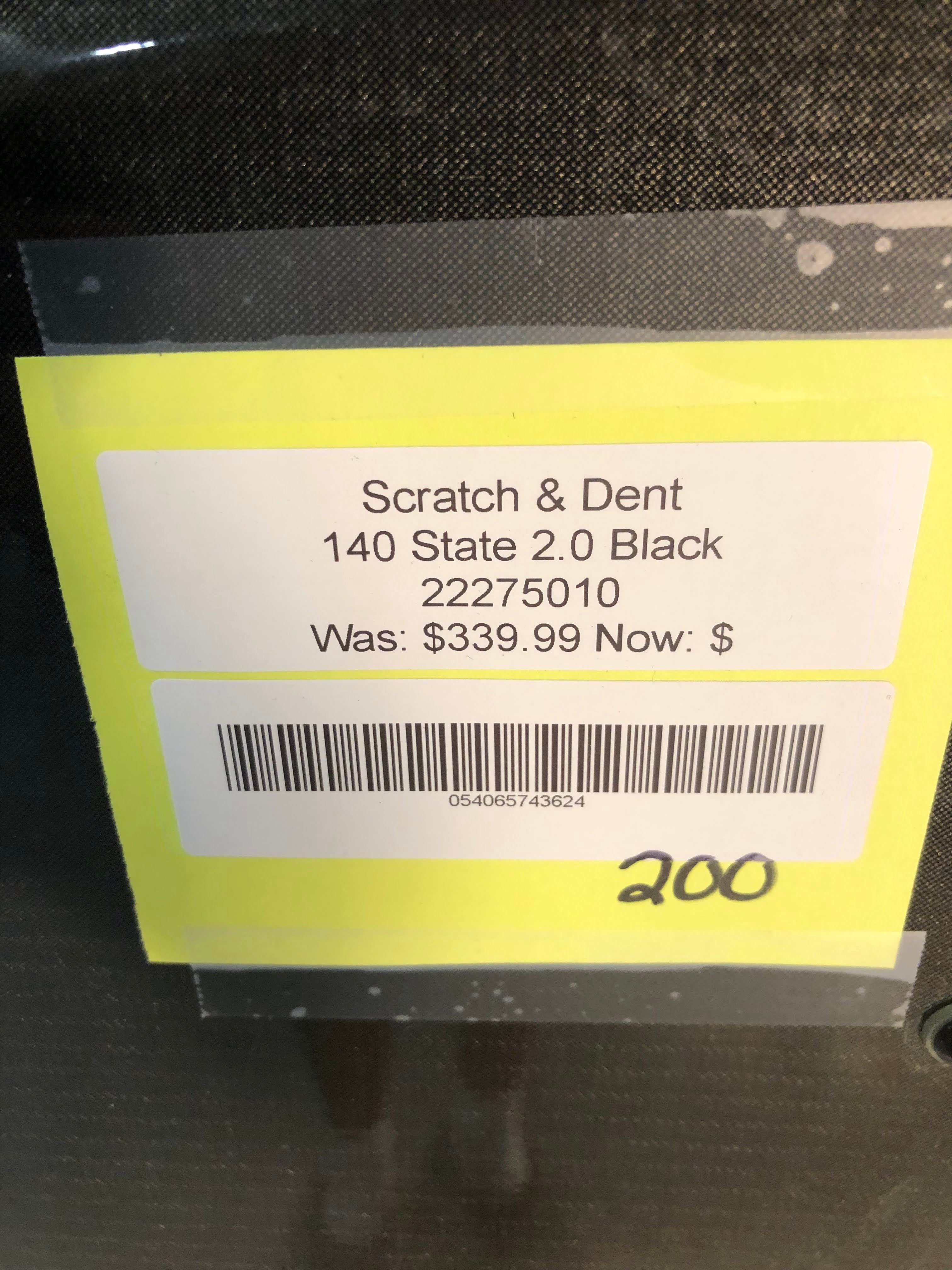 Hyperlite - 140 State 2.0 Black Wakeboard - Scratch N Dent SD200