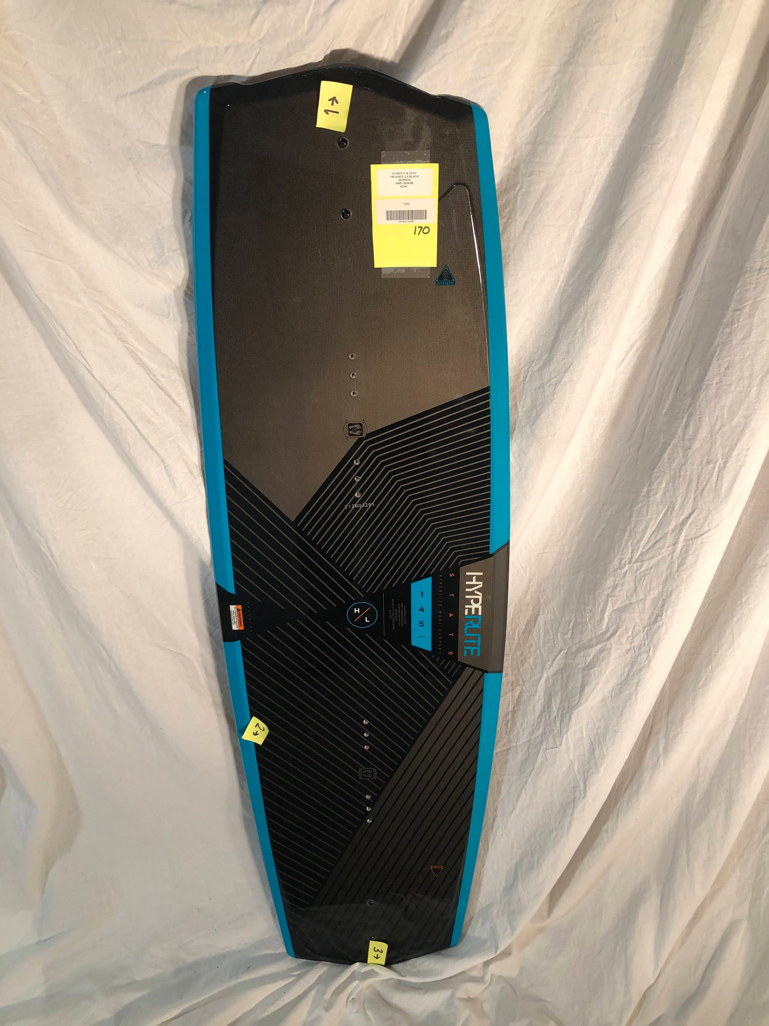 Hyperlite - 145 State 2.0 Black Wakeboard - Scratch N Dent SD170