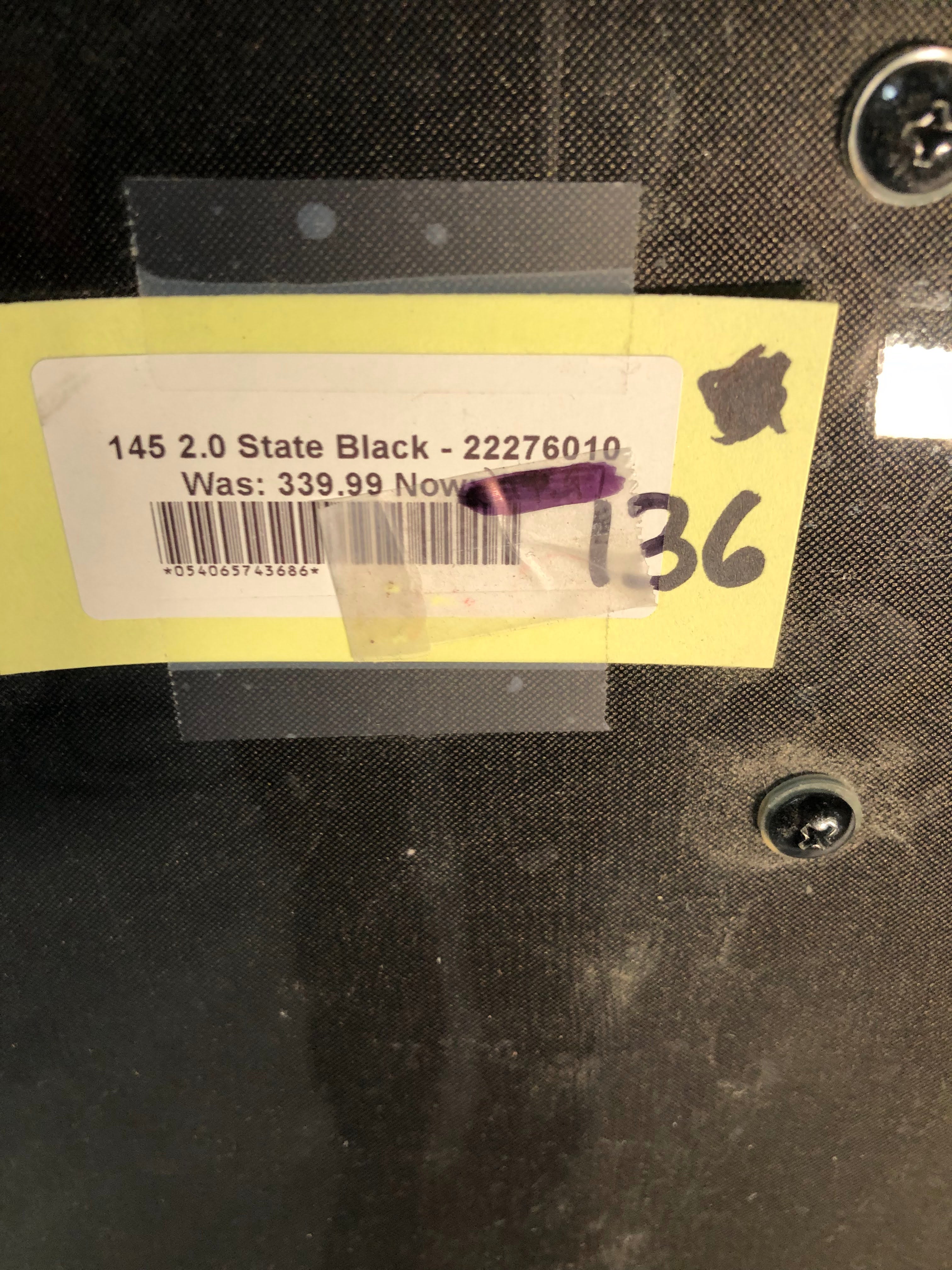 Hyperlite - 145 State 2.0 Black Wakeboard - Scratch N Dent SD136