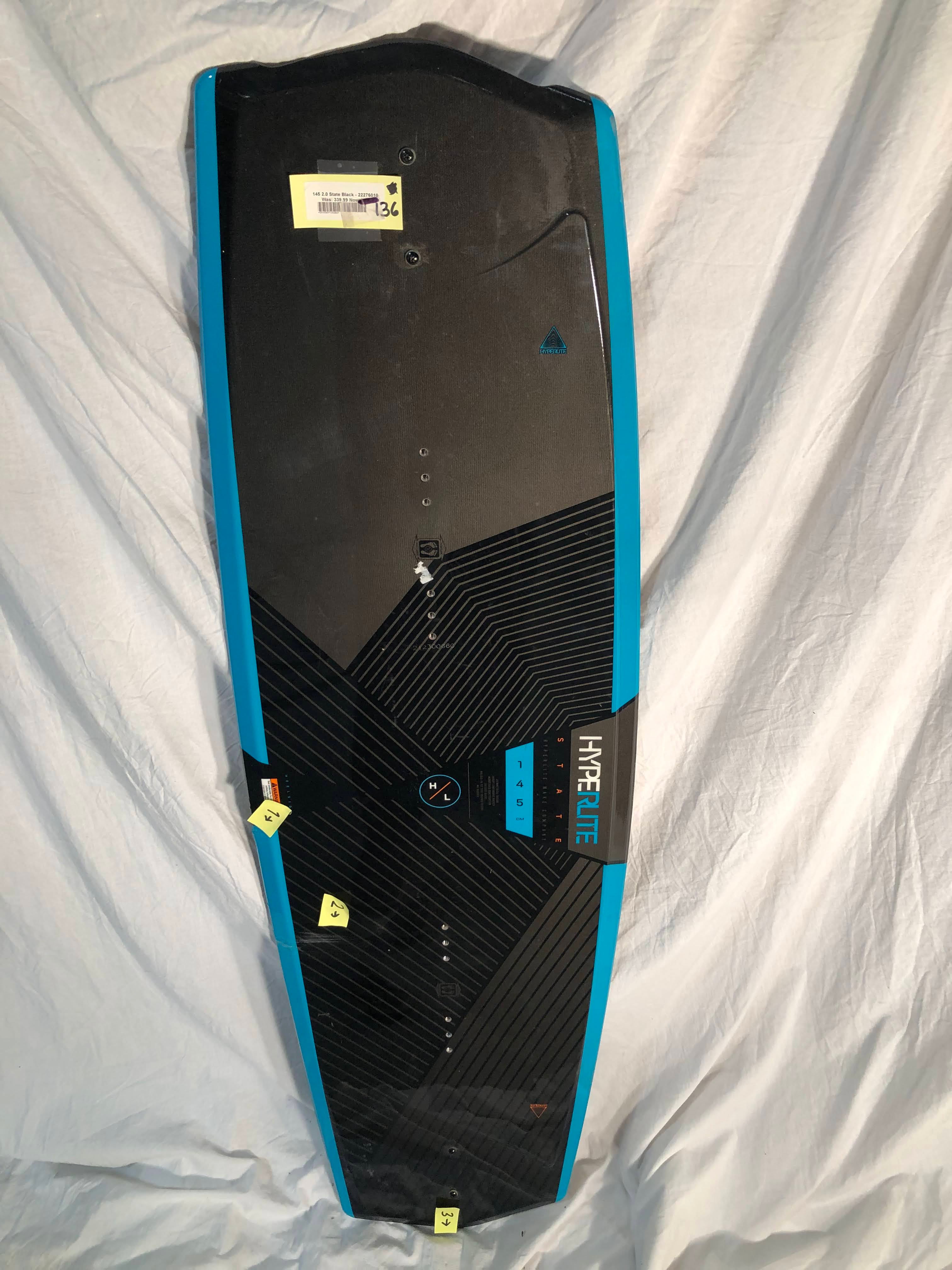 Hyperlite - 145 State 2.0 Black Wakeboard - Scratch N Dent SD136