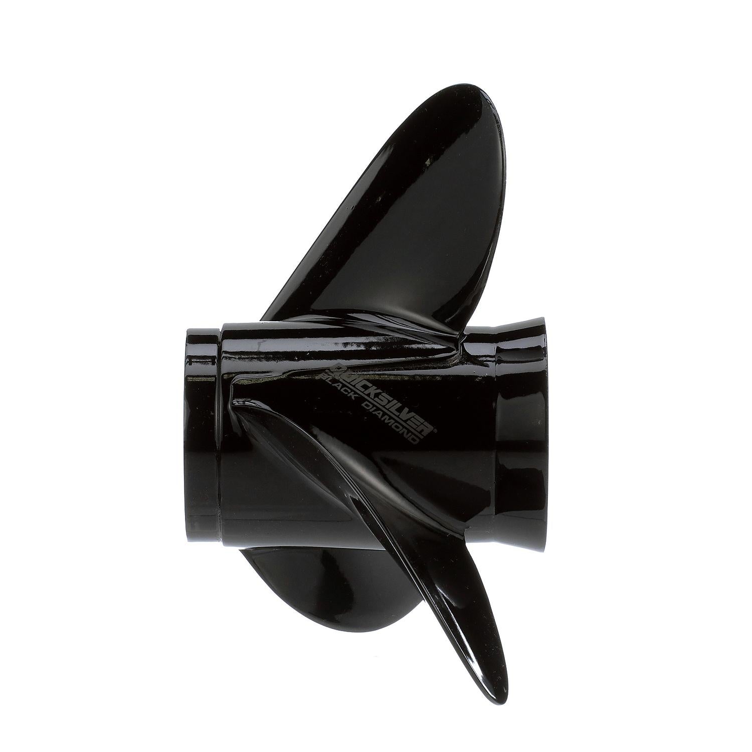 Quicksilver Propeller QA2076X Black Diamond aluminum propeller 10.5 x 13P right-hand rotation for 40-60hp Mercury engines Side