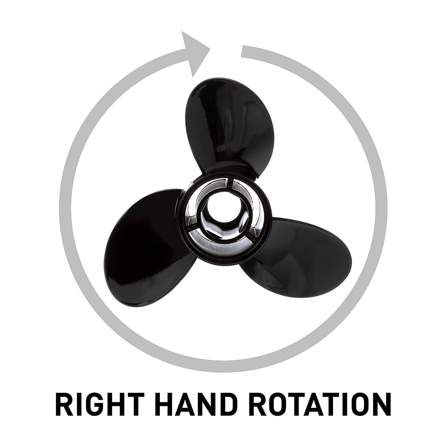 Quicksilver Propeller QA2076X Black Diamond aluminum propeller 10.5 x 13P right-hand rotation for 40-60hp Mercury engines Right Hand