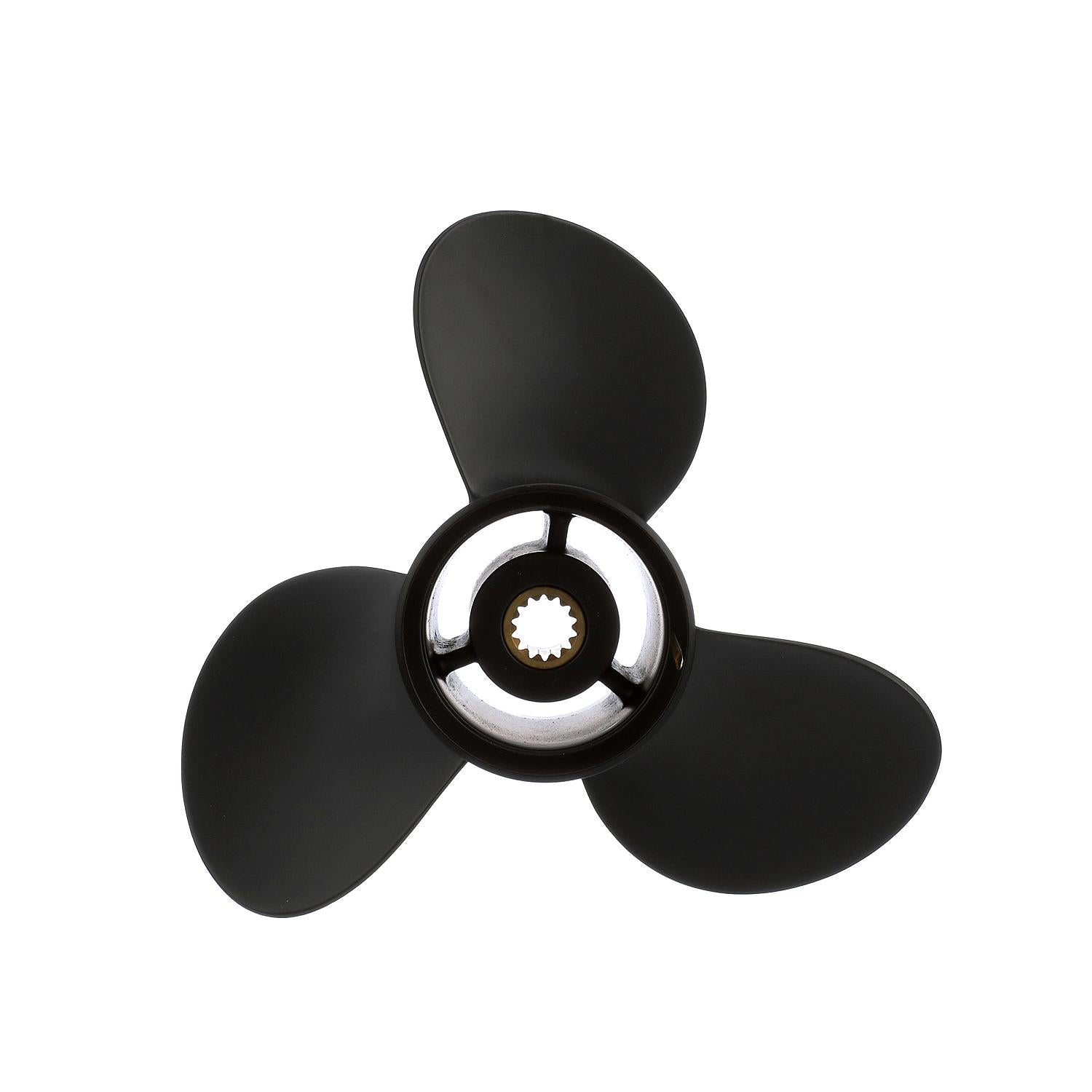Quicksilver Propeller QA3114R Black Diamond aluminum propeller 10.5 x 11P right-hand rotation for OMC 20-35hp engines