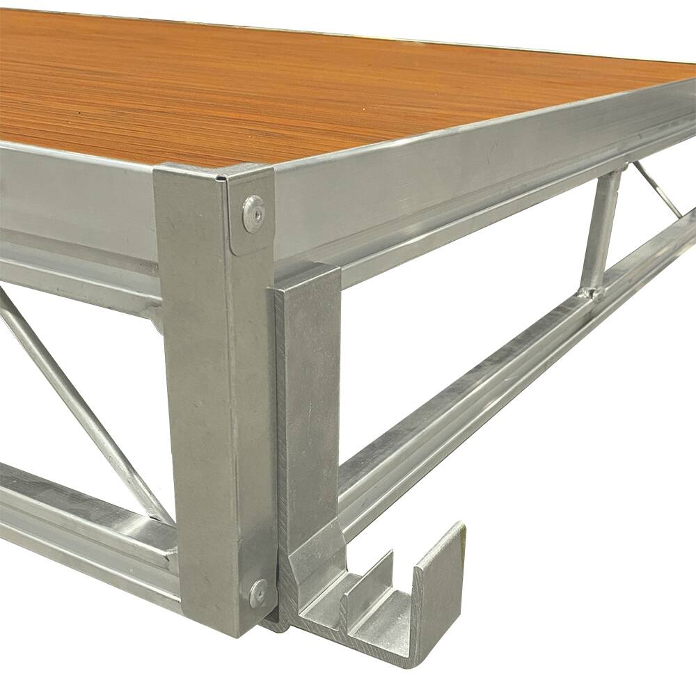 FLOE Quick-Attach Roll-In Shoreway Ramp — Chestnut Aluma-Grain finish
Quick-Attach