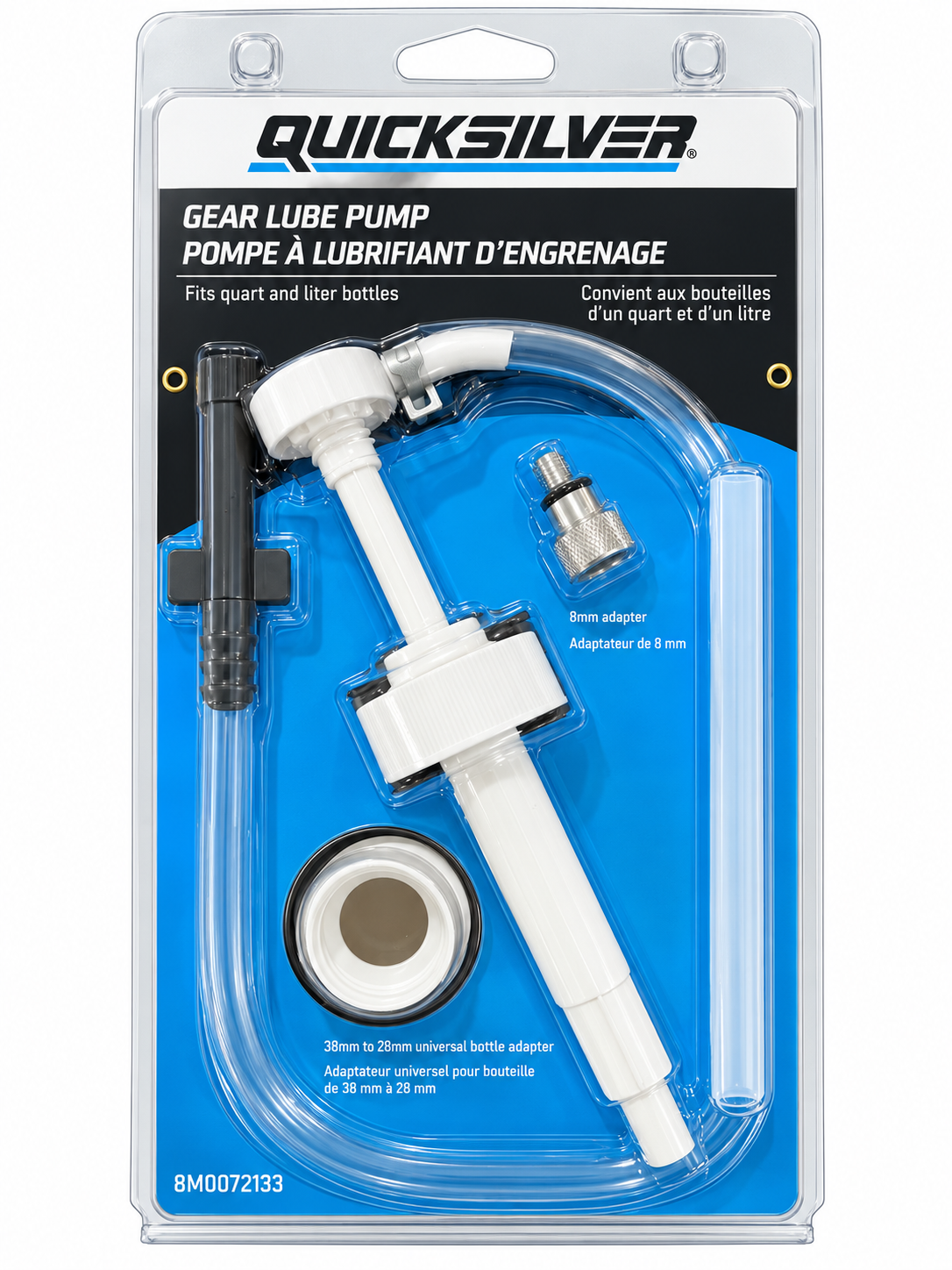 Quicksilver 8M0072133 Gear Lube Pump front of new packaging