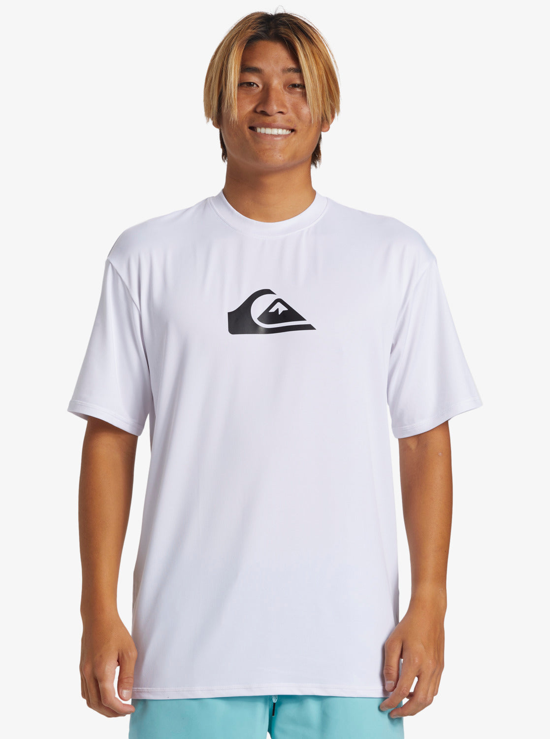 Quiksilver Everyday Surf Short-Sleeve UPF 50 Surf T-Shirt for Men in White/White