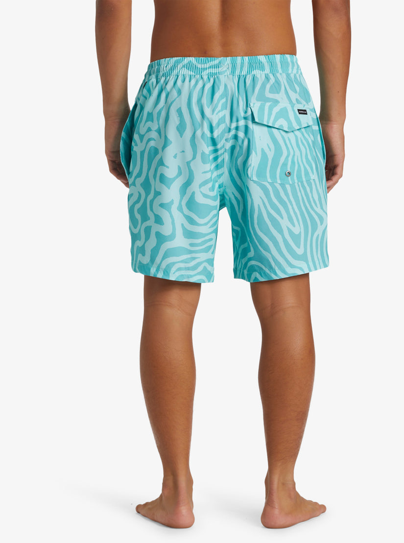 Quiksilver Surfsilk Mix Volley 17" Elastic Waist Shorts- Marine Blue