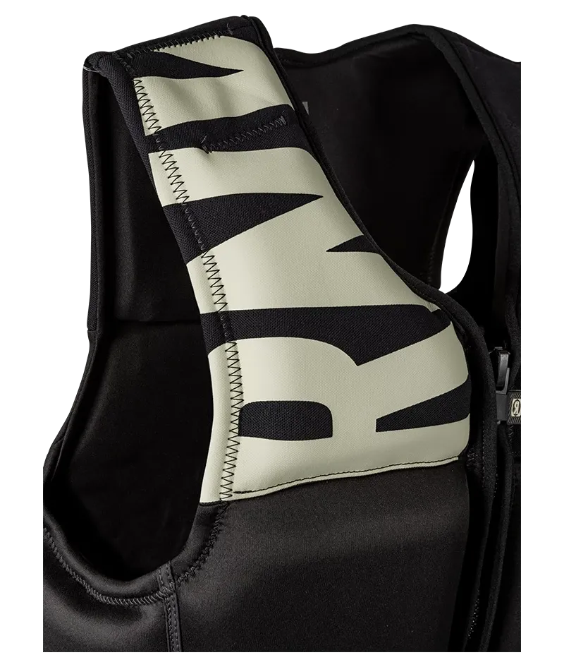 Ronix High Life Capella 3.0 L70 US/CA CGA life vest in Black/Sand with cylindrical wraparound fit Top Angle