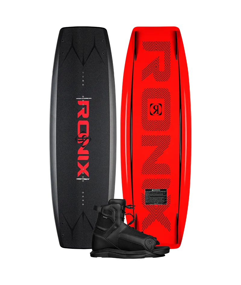 RONIX DISTRICT ウェイクボード ビンディング付き Ronix District Wakeboard Package with Divide Boots Hybrid Rocker
