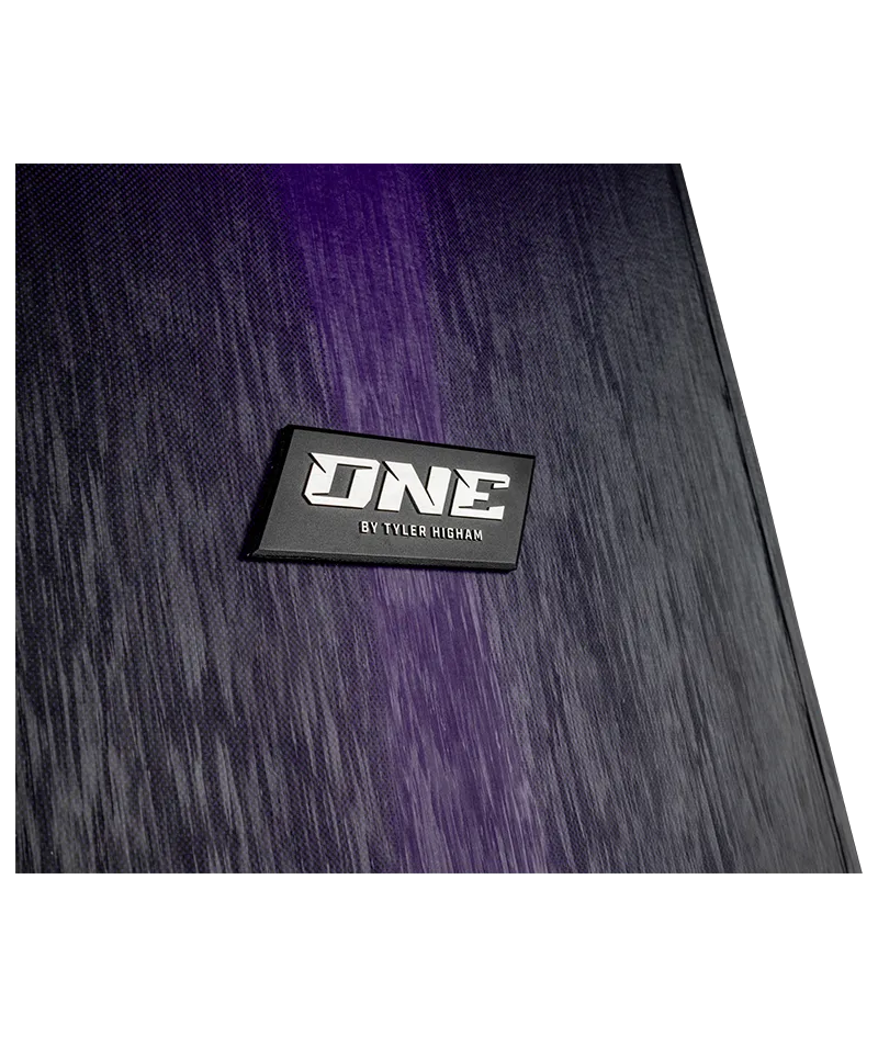 Ronix One Blackout Technology 3-stage wakeboard in Midnight/Purple with explosive vertical rocker and wider outline