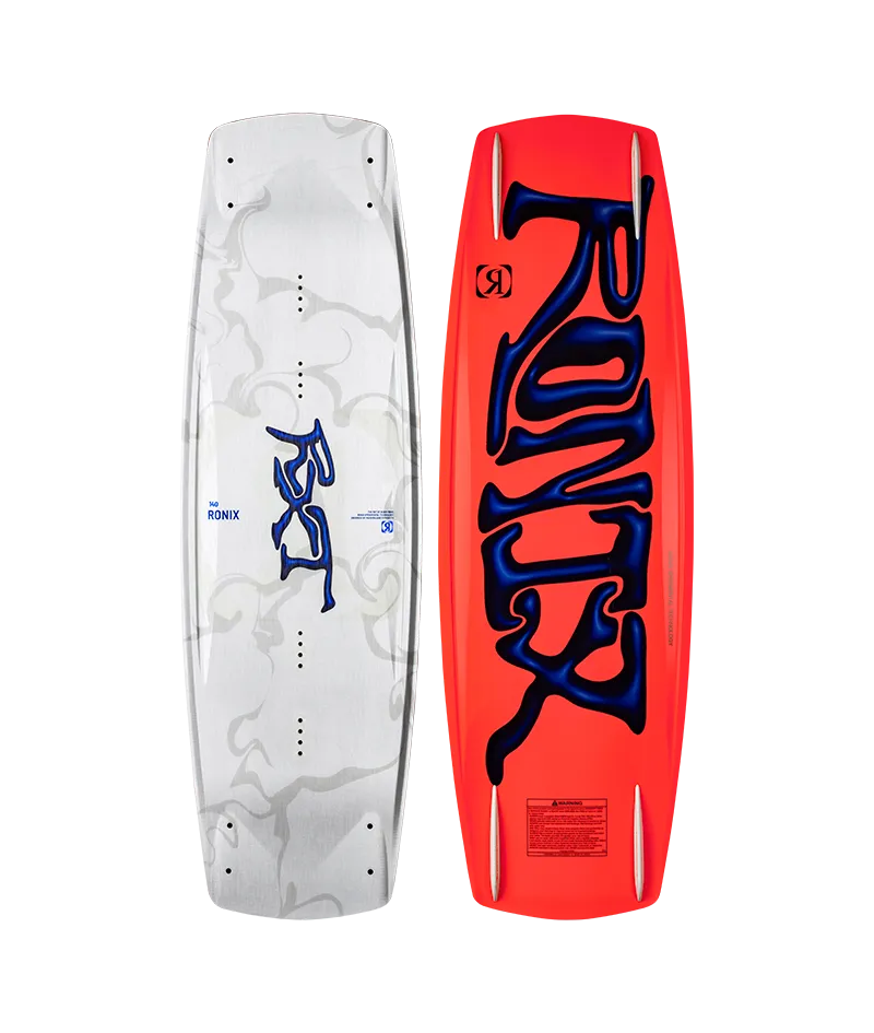 Ronix RXT Blackout Technology wakeboard in White/Blue/Neon for advanced boat riders