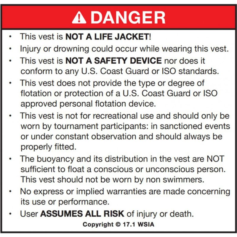 Ronix Battalion padded wakeboard board bag (2018) with full-length zipper warning