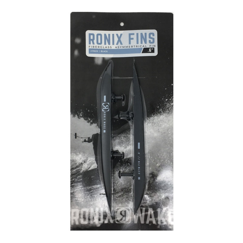 Ronix Fiberglass Asymmetrical Wakeboard Fin - (2 pack) - Black