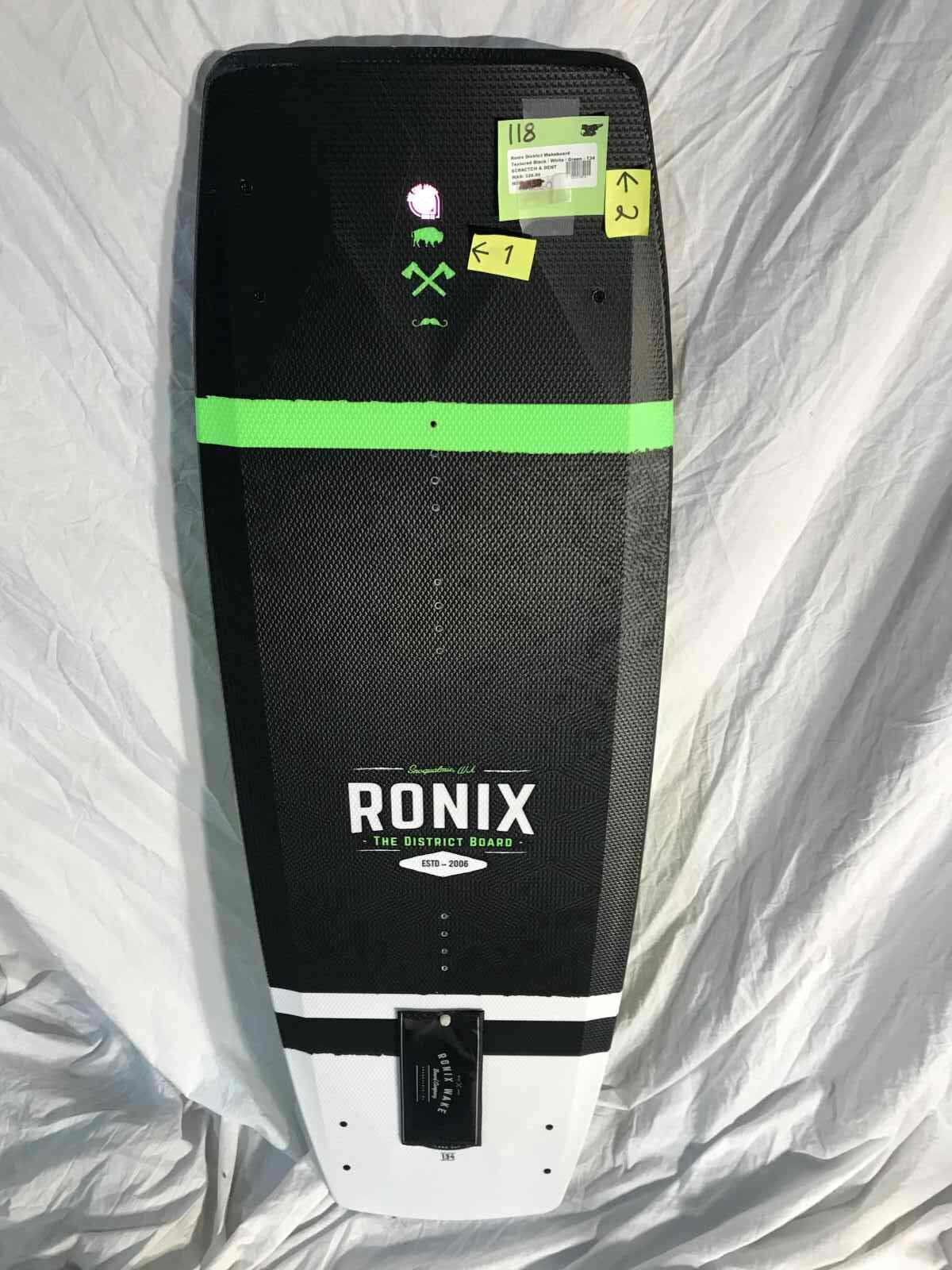Ronix District Wakeboard - Textured Black / White / Green - 134