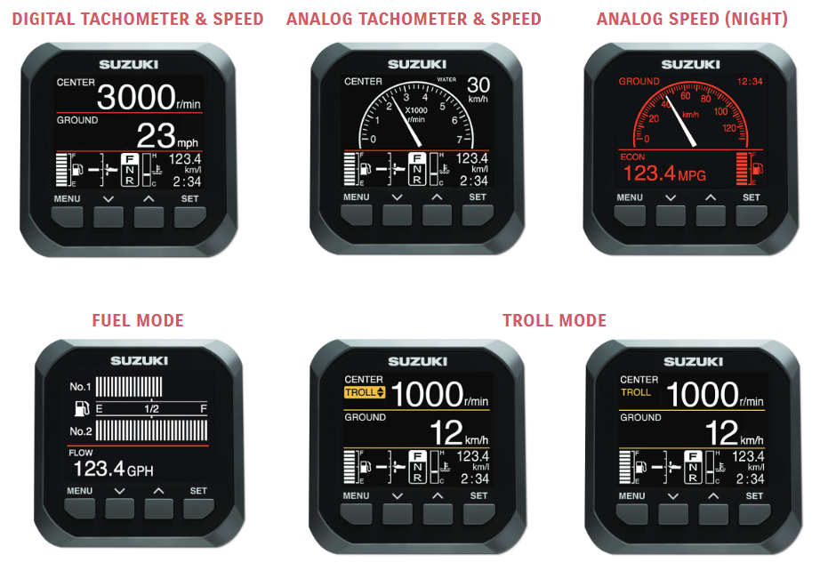 Suzuki SMG4 Multi Function Marine Gauge 34011-96L45