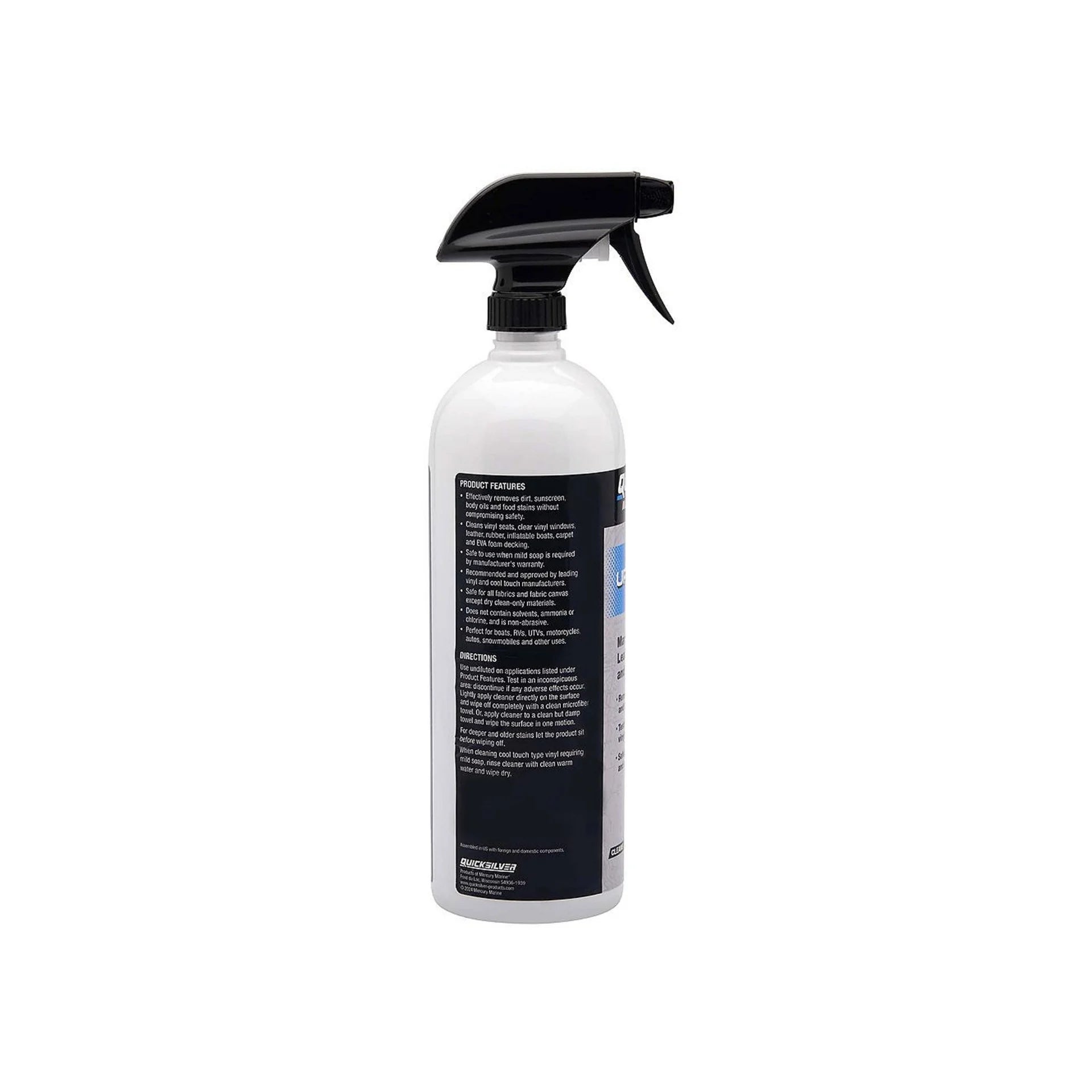 Quicksilver 8M0231471 Vinyl Upholstery Cleaner 32 oz for marine vinyl leather carpet and EVA foam decking back