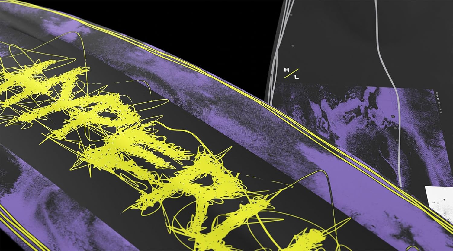 Hyperlite Blueprint wakeboard with Team X closed toe bindings in 138 143 and 147 sizes closeup