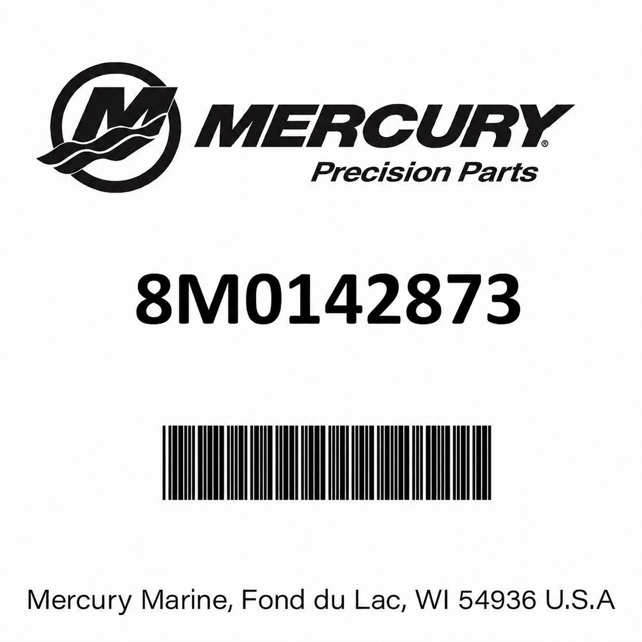 Mercury 8M0142873 gearcase ball bearing part identification label