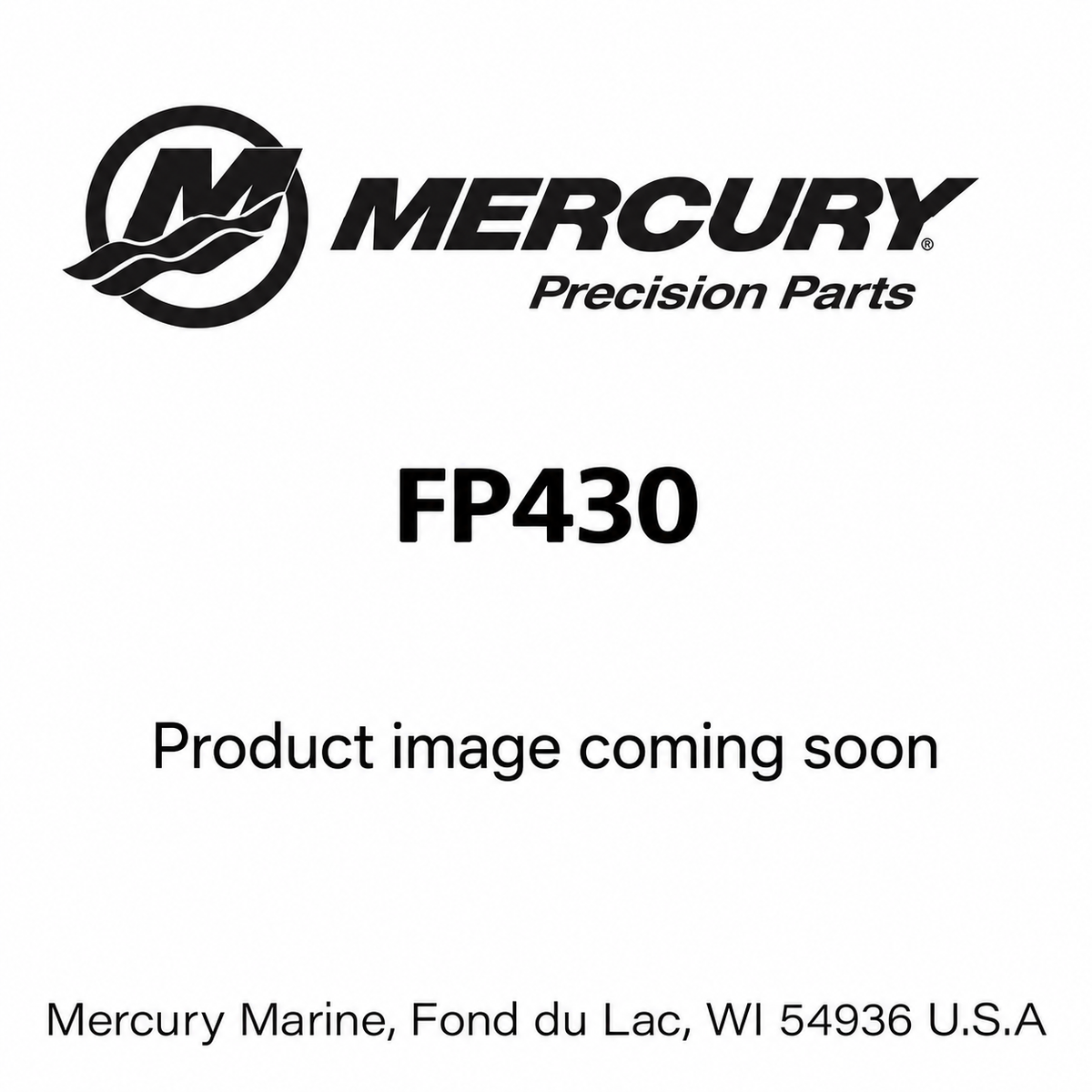 Mercury FP430 Black Max Plastic Propeller 8 x 8.25 RH — branded placeholder, product image coming soon