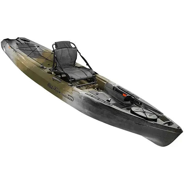 Old Town Sportsman 120 sit-on-top paddle fishing kayak in Marsh Camo