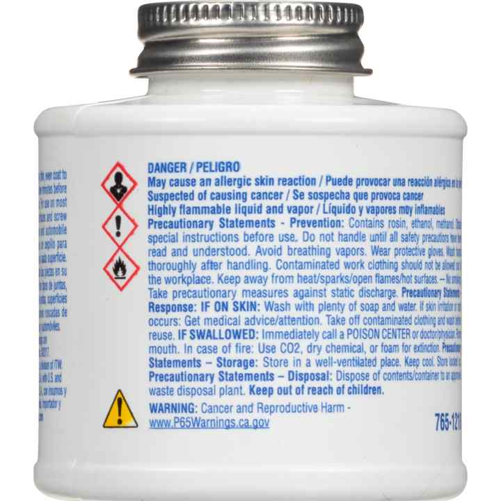 Permatex 80019 Aviation Form-A-Gasket No. 3 sealant 4 oz bottle back label