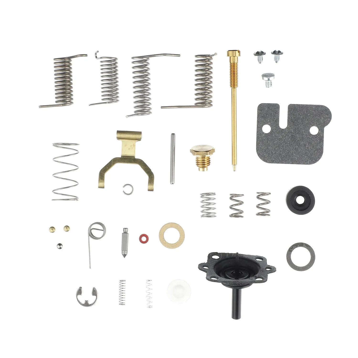 Quicksilver 8237072 carburetor repair kit gasket and hardware layout