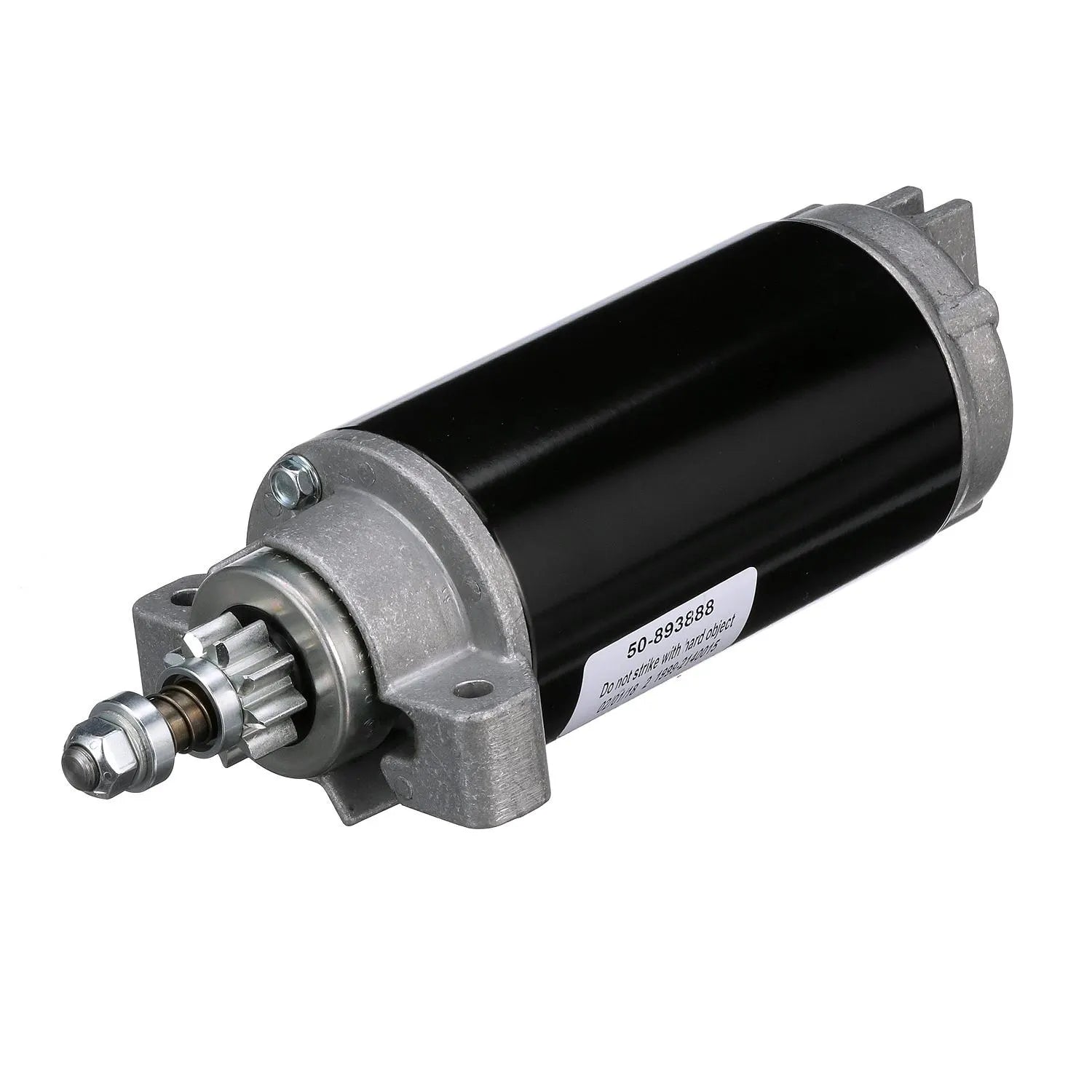 Quicksilver 893888T starter motor assembly label view for Mercury and Mariner outboards