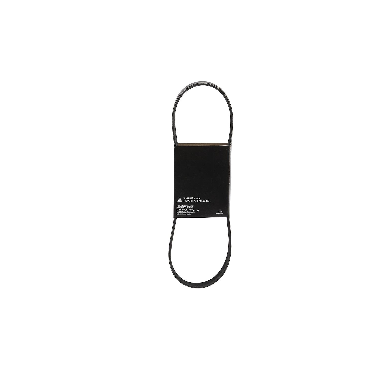 Quicksilver 8M0218433 alternator belt in package angled view
