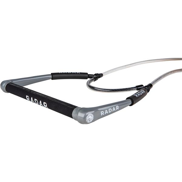 Radar Deep "V" 15" Diamond Grip Waterski Handle - Silver / White